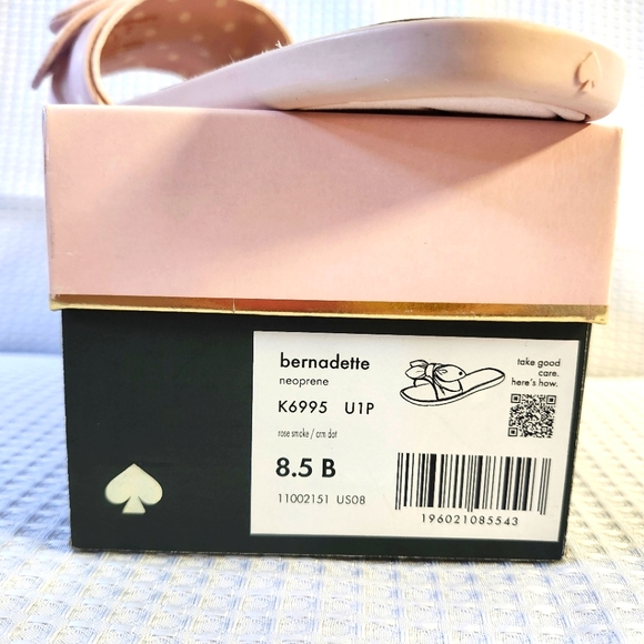 KATE SPADE Bernadette Neoprene Polka Dot Bow Sandals size 8.5 - Picture 5 of 6